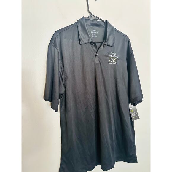 NIKE DRI-FIT Black Men’s Polo Short Sleeve Shirt Evan Williams Branded NWT L - Picture 4 of 10